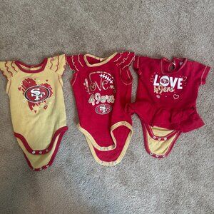 Baby Forty-Niners Onesies 3/6 Months